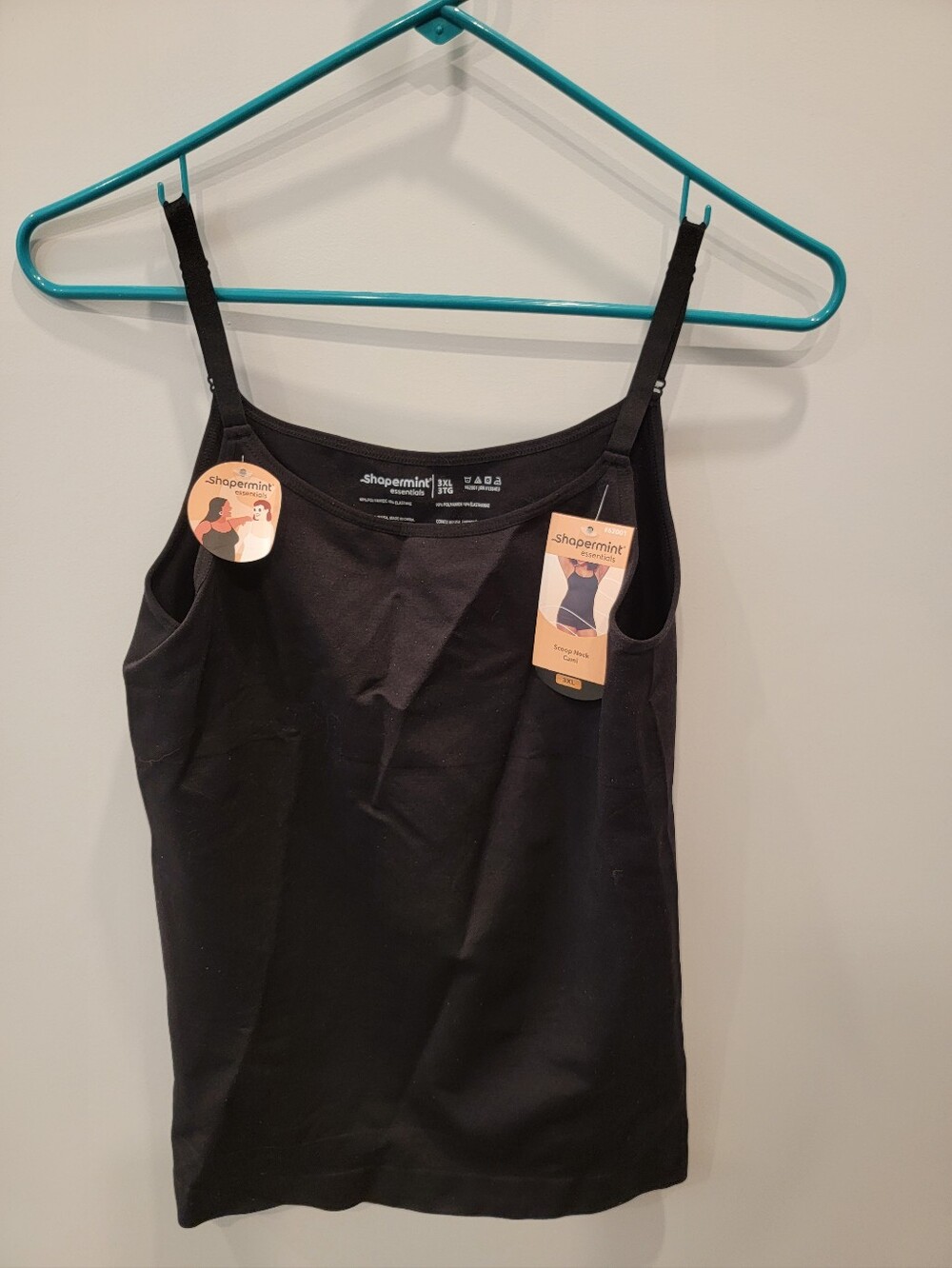 NWT - Shapermint Black Shaping Camisole Tank - 3XL